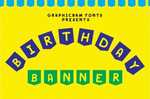 Birthday Banner Font Font Download