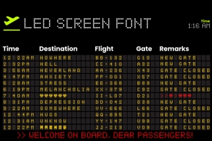 Led Screen Font Font Download