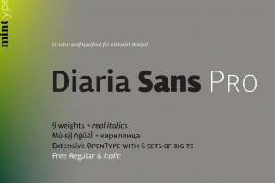 Diaria Sans Pro Font Font Download
