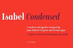 Isabel Condensed Font Font Download