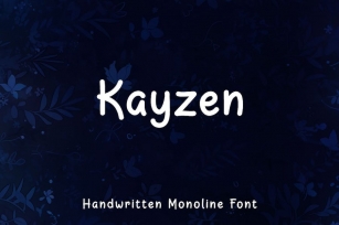 Kayzen - Handwritten Monoline Font Font Download