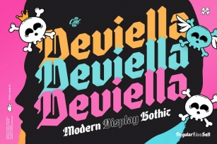 Deviella - Modern Display Gothic Font Download