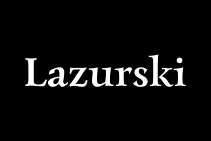 Lazurski Font Font Download
