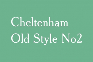 Cheltenham Old Style No 2 Font Font Download
