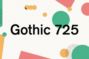Gothic 725 Font Font Download
