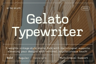 Gelato Typewriter Font Font Download
