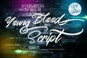 Young Blood SVG and Solid Font Font Download