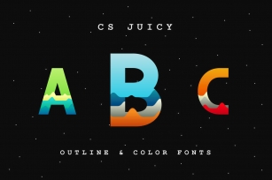 CS Juicy Color and Outline Font Download