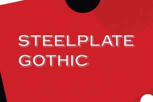 Steelplate Gothic Font Font Download