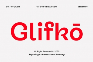 TG Glifko Font Font Download