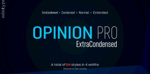 Opinion Pro ExtraCondensed Font Font Download