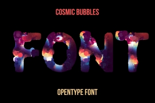 Cosmic Bubbles SVG Font Font Download