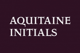 Aquitaine Initials Font Font Download