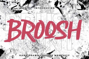 Broosh - Hand Drawn Crafted Manually Font Download
