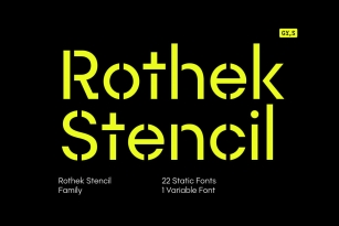 Rothek Stencil Font Font Download