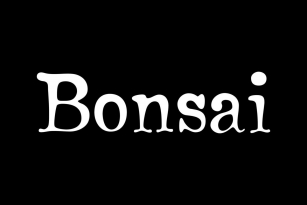 Bonsai Font Font Download