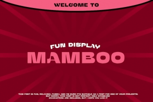 Mamboo Display Font Download