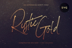 Rustic Gold SVG Script Font Font Download