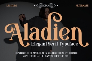 Aladien - Elegant Serif Typeface Font Download