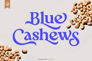 Blue Cashews Font Font Download