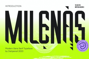 MILENAS - Modern Sans Serif Font Download