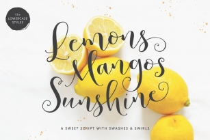 Lemons Mangos Sunshine Font Font Download