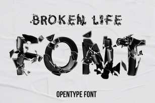 Broken Life SVG Font Font Download