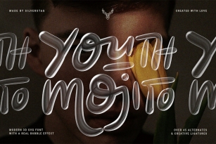 Youth Mojito - 3D Bubbly Svg Font Font Download