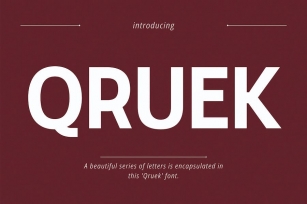 Qruek Modern Sans Typeface Font Download