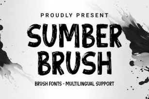 Sumber Brush - Brush Font Download