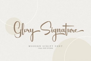Glory Signature Font Font Download