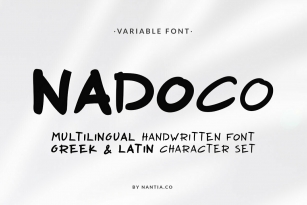 Nadoco Variable Handwritten Font Font Download