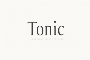 Tonic Font Font Download