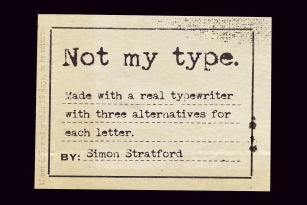 Not my type Font Font Download