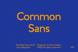 Common Sans Font Font Download