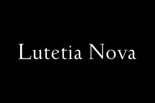 Lutetia Nova Font Font Download