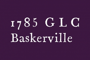 1785 GLC Baskerville Pro Font Font Download