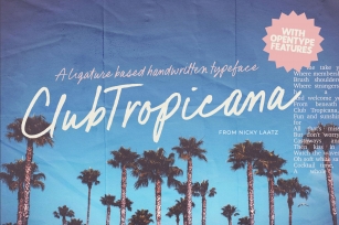 Club Tropicana! Font Font Download