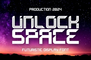 Unlock Space - Futuristic Display Font Font Download