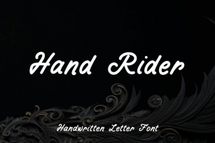 Hand Rider - Handwritten Letter Font Font Download