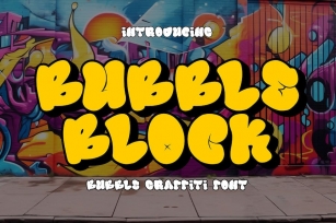 Bubble Block - Layered Graffiti Font Font Download