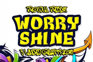 Worry Shine - Layered Graffiti Font Font Download