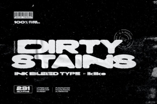 Dirty Stains - Ink Bleed Font Font Download