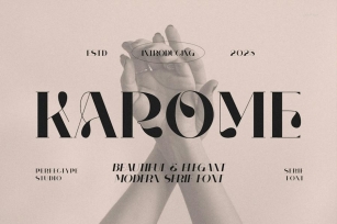 Karome Elegant Ligature Serif Font Typeface Font Download