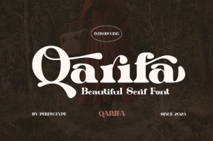 Qarifa Elegant Ligature Serif Font Typeface Font Download