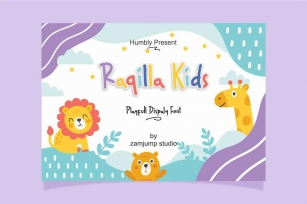 Raqilla Kids - Playful Display Font Font Download