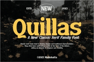 Quillas - Classic Serif Family Font Font Download