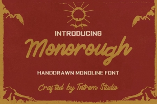 Monorough - Handdrawn Monoline Font Font Download