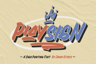 Playsign - A Sign Painting Font Font Download