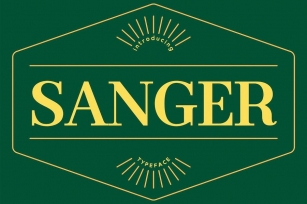 Sanger Modern Serf  Font Typeface Font Download